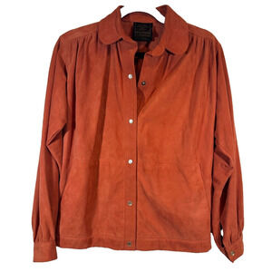 Vintage Mistral Women’s M Jacket Genuine Lamb’s Suede Snap New Zealand C10